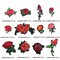 Qingxi Charm 24pcs Assorted Flowers Sewing on/Iron on Embroidered Patches Clothes Dress Hat Pants Shoes Curtain Bag Wallet Sewing Decorating DIY Craft Embarrassment Applique Patches(Flowers 24pcs)